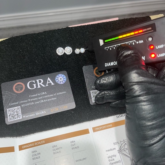 VVS1 Ear Rings 1Ct - Picture 1 of 6